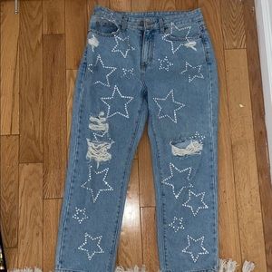Star Distressed Jeans